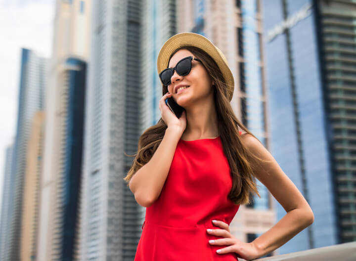 Woman showcasing her stylish m. alexander sunglasses